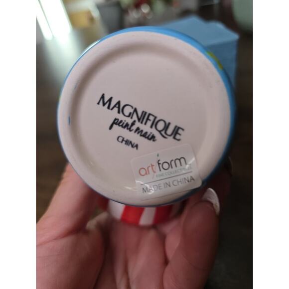 Vintage Uncle Sam USA Flag Top Hat Porcelain Hinged Trinket Box W/Star Trinket. - Picture 8 of 16